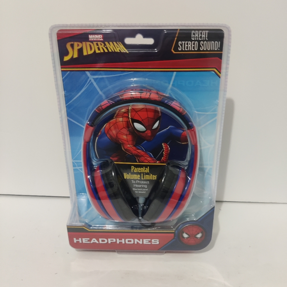Marvel Spiderman Headphones Parental Volume Control New In Box eKids Stereo NEW